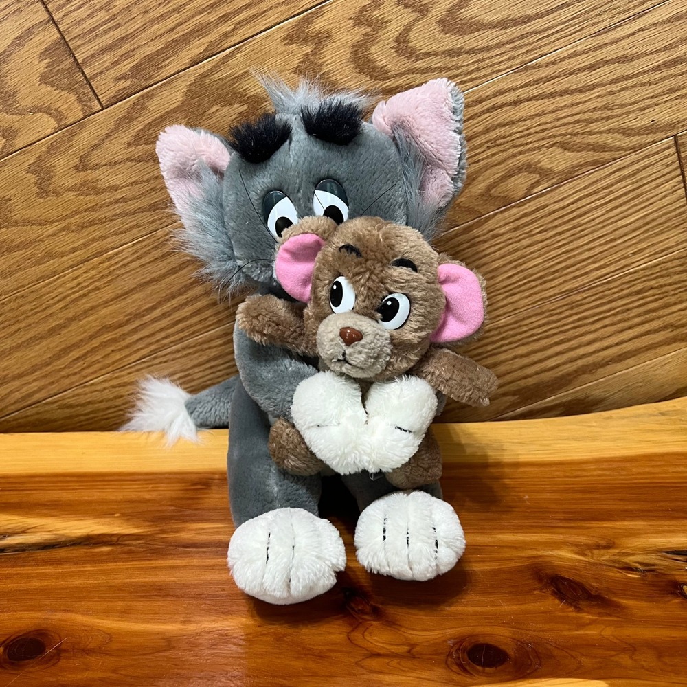 Vintage 1990 Tom and Jerry Plush Set Presents Hamilton Gifts MGM Turner Toy